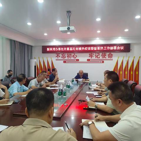 新英湾办事处召开基孔肯雅热疫情暨登革热工作部署会议，深入开展蚊媒孳生地清理攻坚行动！