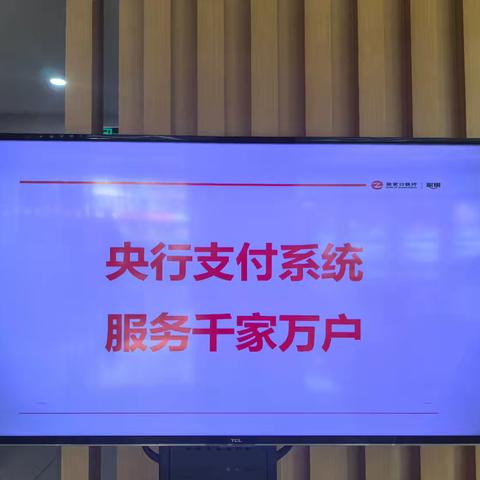 支付系统宣传，大厂支行在行动