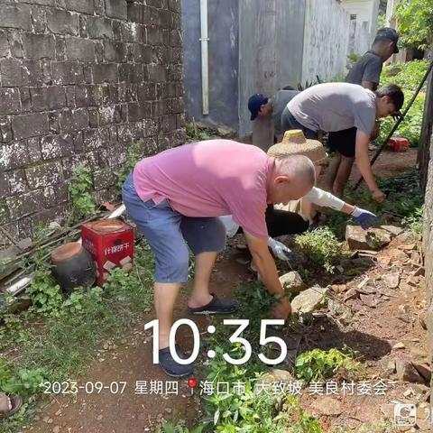 《海口市生态环境局美兰分局对大致坡美良村委会及大榕树村委会开展登革热防控工作》