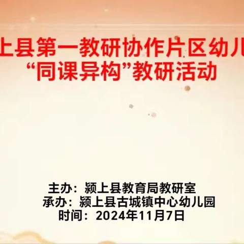 《颍上县第一教研协作片区幼儿园“同课异构”教研活动》