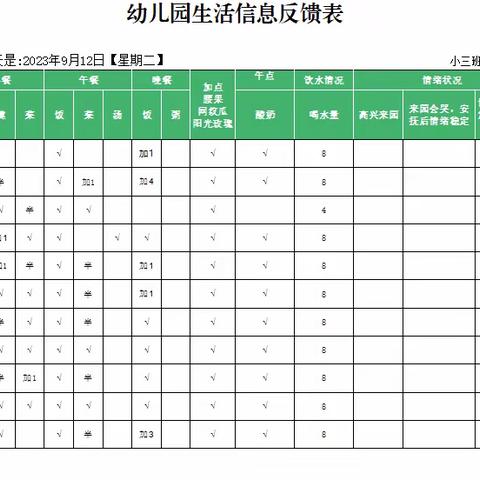 幼儿园小班成长记录