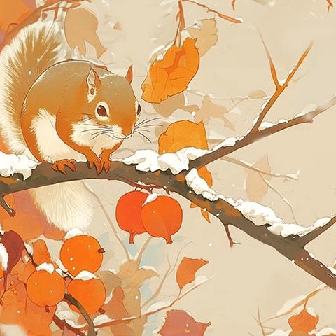 迎寒而立 相拥冬阳