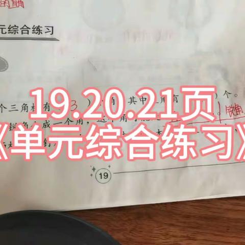 19.20.21页《单元综合练习》