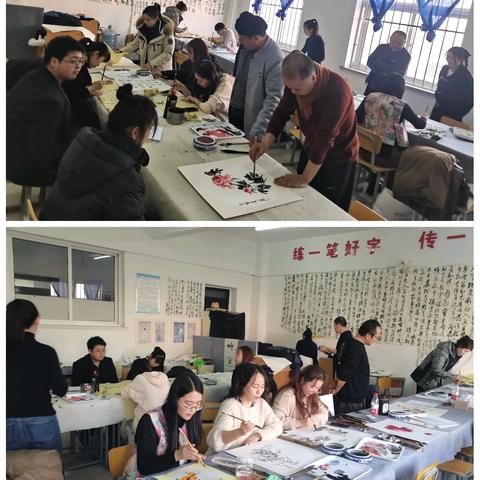 艺韵下乡，墨香满校园——海城市美术名师工作室送教助学活动～走进八里中学