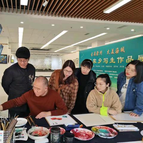 培训引领，助师成长——海城市美术名师工作室花鸟画培训