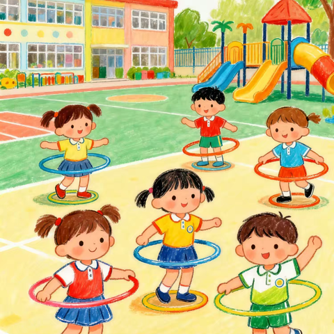 蘑菇班“好玩的呼啦圈”一周活动记录