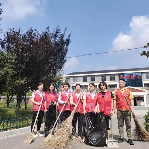 宝应县婚姻登记处支部开展卫生大扫除活动