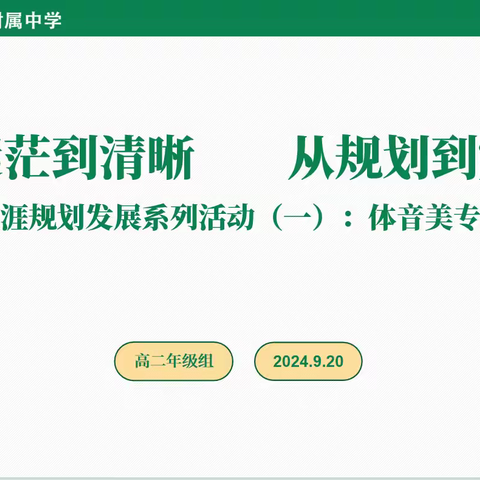 点亮未来之路——高二年级学生生涯规划发展讲座