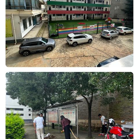 🌿开学季·劳动美丨师生携手净校园，共筑青春新篇章📚 ‍ ‍ ‍ ‍