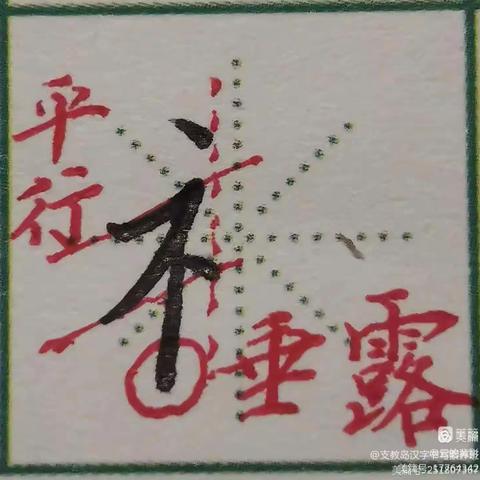 支教岛汉字书写素养第47班第106周成长记录