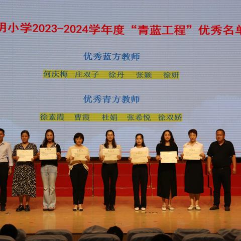 师徒结对共奋进 不负韶华践初心——淮阴小学举行2023-2024学年度“青蓝工程”拜师仪式