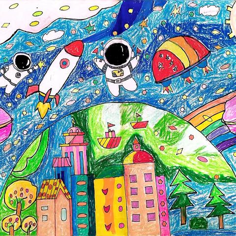 童梦未来 科幻小画家——陇县实验幼儿园第三十三届“科技之春”系列四科幻画作品展活动