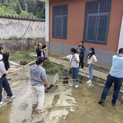 六马镇板阳小学“挥洒汗水美化校园 教师劳动彰显风采”