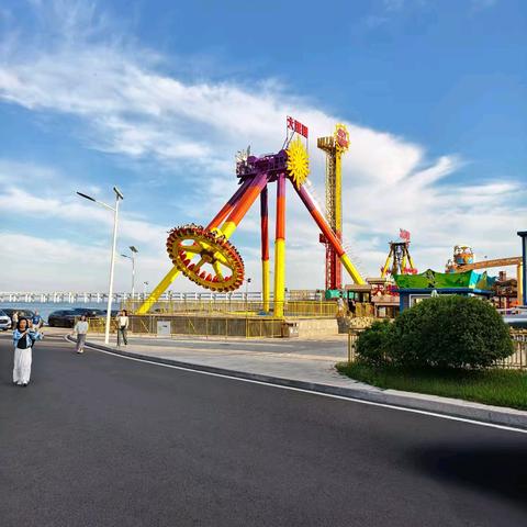 打卡大连星海湾游乐场