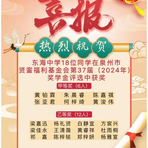 众志成城结硕果 捷报频传看今朝——泉州市东海中学2024年中考贤銮获奖喜报