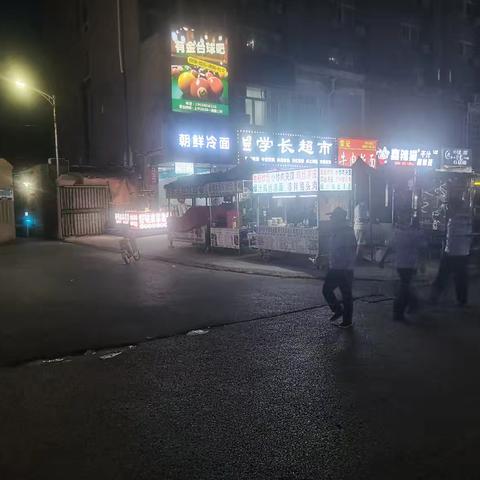 示范区金耀街道办事处专职巡防队在辖区内小区和河域及河大公寓周边进行徒步巡逻确保人民群众生命财产