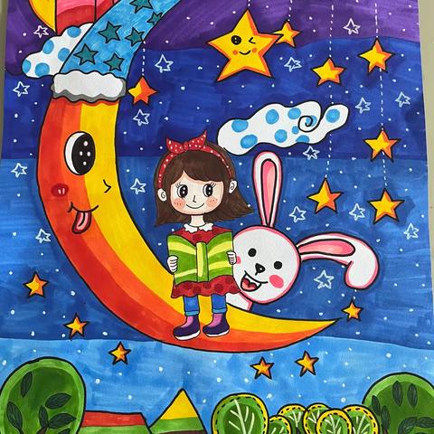 汉寿县太子庙启航美术书法启智班课程《猫的快乐》