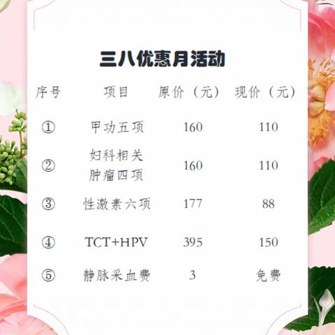 关爱女性健康，检验科在行动。