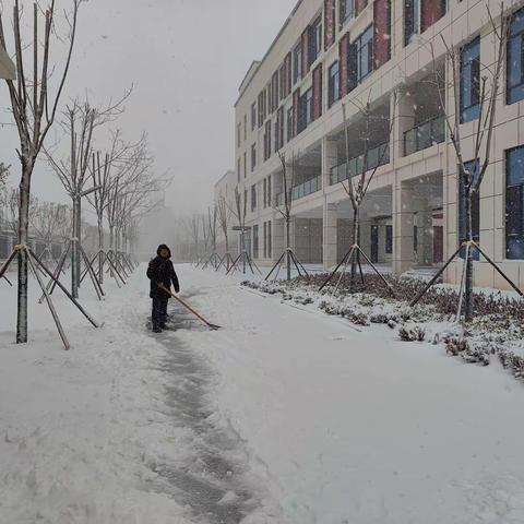 岁末瑞雪如约至 扫雪除冰保平安——永青实验学校开展扫雪志愿服务活动