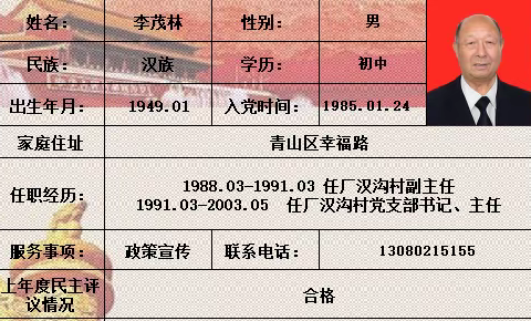 厂汉沟村党支部简介