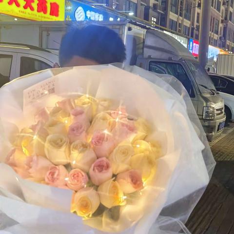 被送花，小感动