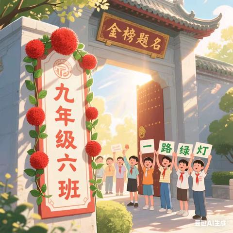 三载青春同筑梦，今朝挥手向未来（九⑥班）‌铭记于心，不负厚望‌。✊✊✊