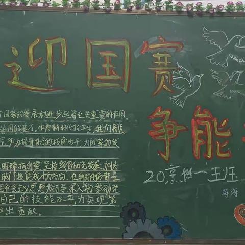 海南省技师学院食品系开展“迎国赛”主题黑板报评比活动