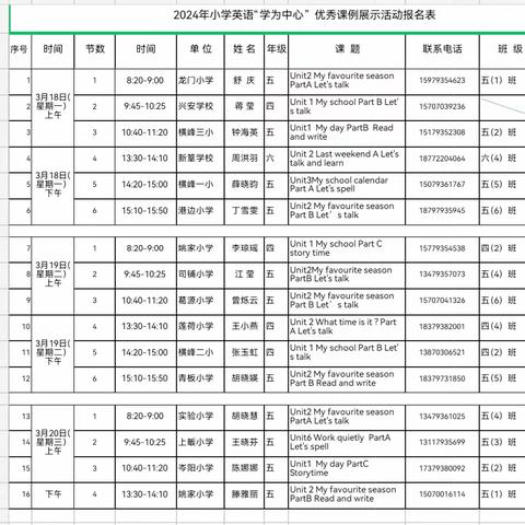 聚焦核心素养，构建“学为中心”小学英语课例活动