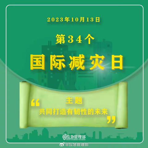 长顺县广顺镇第四幼儿园温馨提示您！！！#2023年国际减灾日#雷击、山火、洪涝、地震、滑坡……【这些防灾指南要知道！】