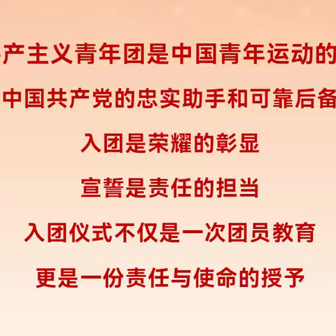 青春心向党 建功新时代 ——记王庄中学校2024年新团员入团仪式