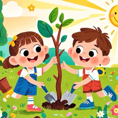 “值此青绿，拥抱春天” ‍——石亭学区板城幼儿园植树节主题活动