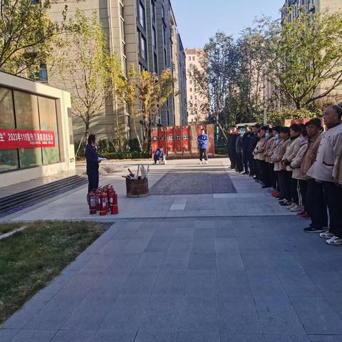 古城街道博文社区开展“生命至上，预防为主”消防安全演练活动