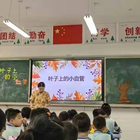 永年区第二实验学校美术公开课《叶子上的“小血管”》