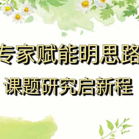 专家赋能明思路 课题研究启新程——三亚市吉阳区同心家园第一期幼儿园中班组小课题组开题汇报