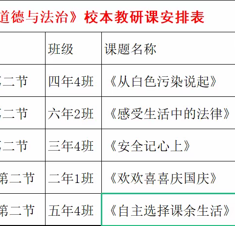 “研”启蓄“新”航     赋能助成长 —实验一小道德与法治组校本研训活动