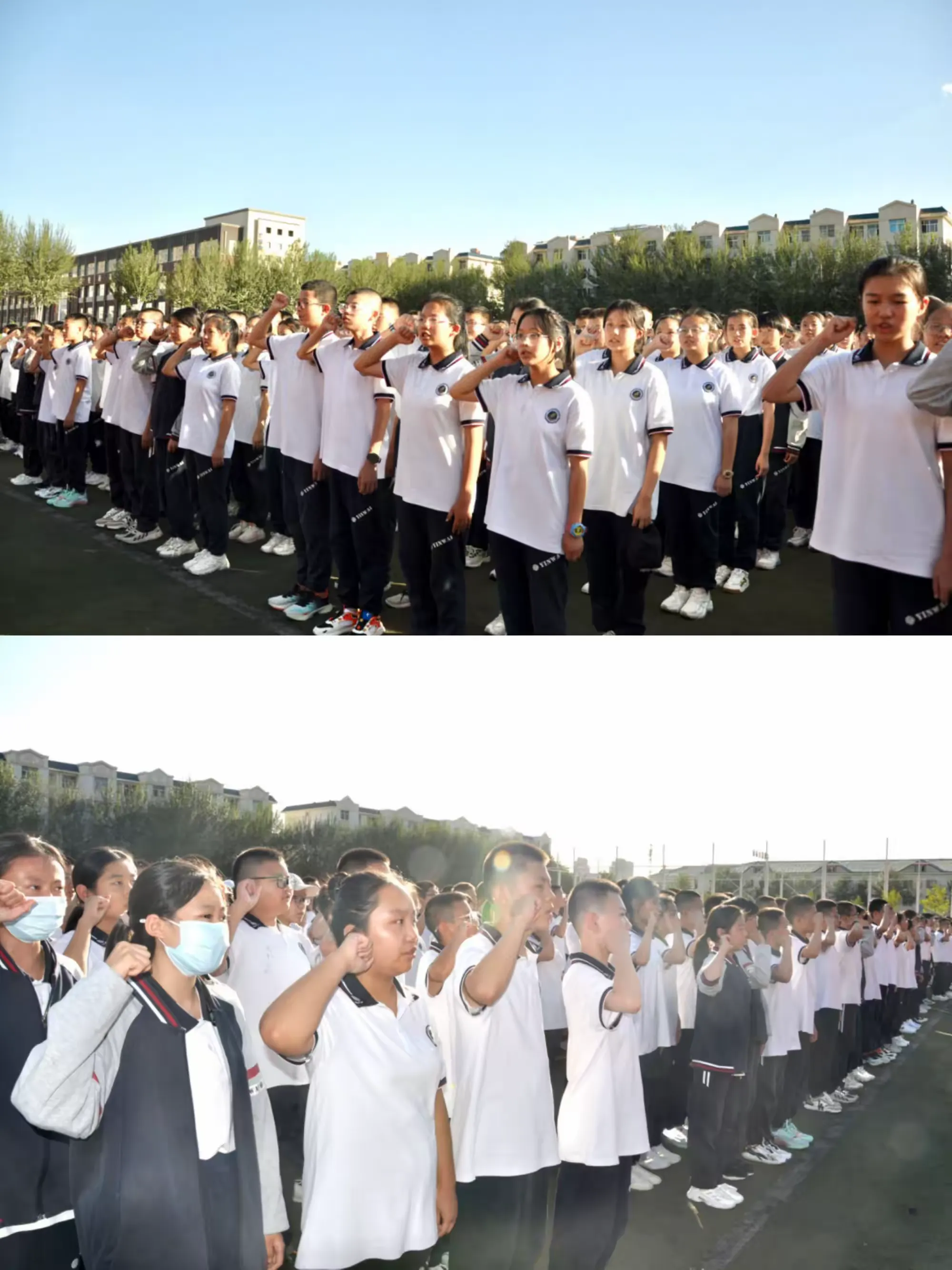 简篇-金秋开学季,师生逐梦时——银川外国语实验学校开学典礼