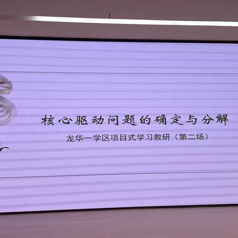 核心驱动问题的确定与分解