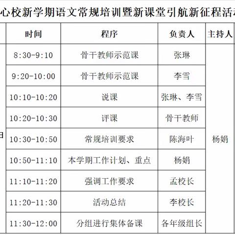 春来柳芽青，教研正当行——地方镇中心校语文常规培训暨新课堂引航新征程活动