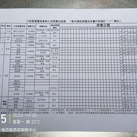 长宁西郊百联MC餐厅2023年10月30日