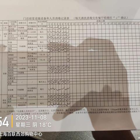 长宁西郊百联MC餐厅2023年11月8日