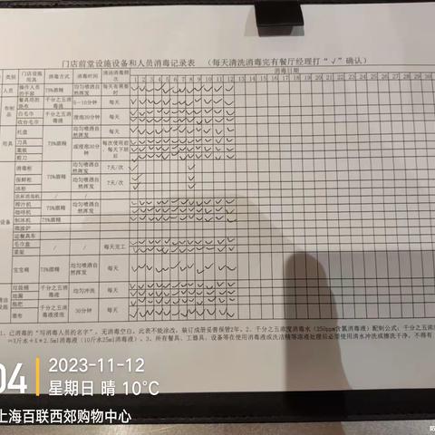 长宁西郊百联MC餐厅2023年11月12日