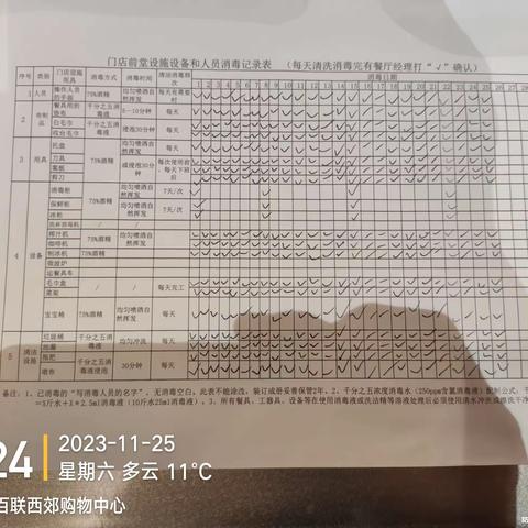 长宁西郊百联MC餐厅2023年11月25日