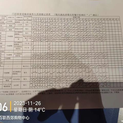 长宁西郊百联MC餐厅2023年11月26日