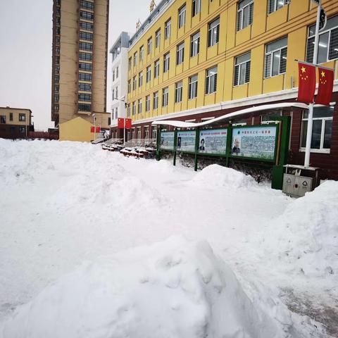 “师生同协力，劳动最光荣”——巴彦三中清雪劳动日