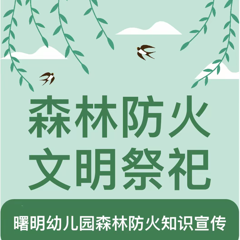 【森林防火 文明祭祀】曙明幼儿园森林防火安全知识宣传