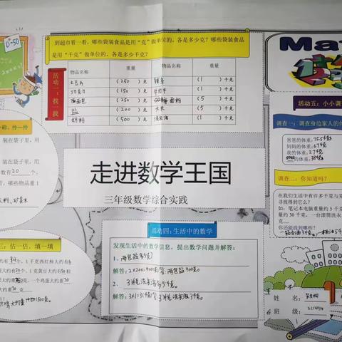 童心向党庆华诞 特色作业展风采 ——三年级国庆数学实践作业