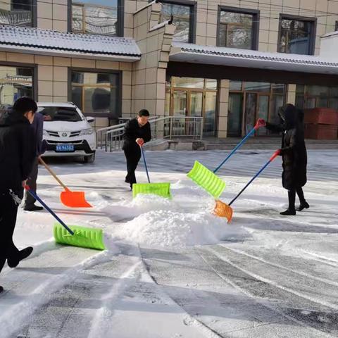 店子镇开展清除积雪行动