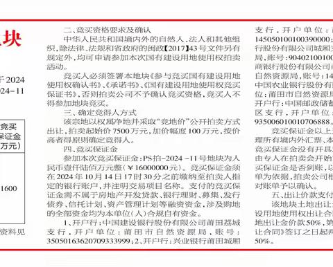 PS拍-2024-11号地块拍卖公告