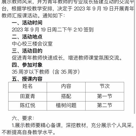 过关磨砺促花开，青年教师展风采 ——胡阳小学数学组开展青年教师展示课活动