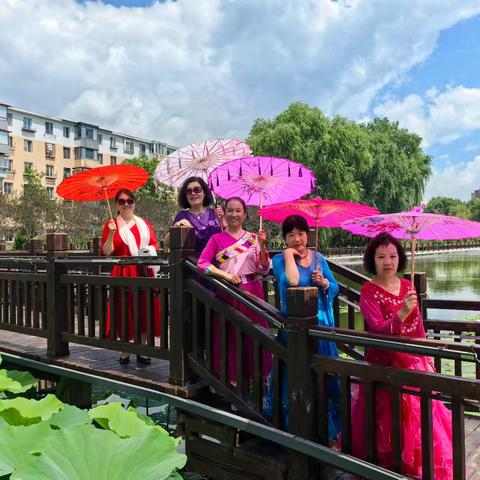 、清原夏日荷塘 同学盛装相聚